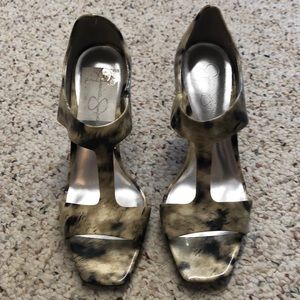 Jessica Simpson new tortoise high heel sandal
